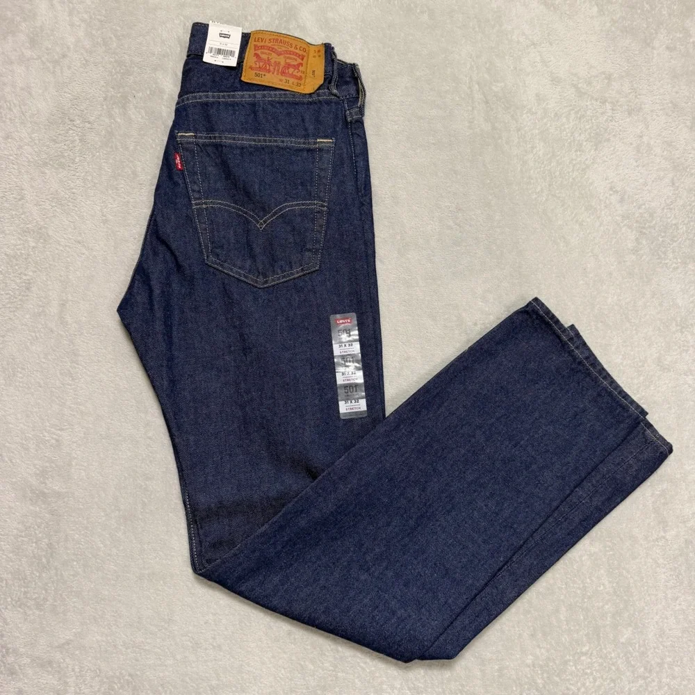 Levi's 501 Original Fit Men 31x32 Dark Wash Blue Denim Straight Leg Jeans